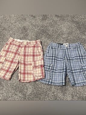 EUC Abercrombie Bundle of 2 Plaid Cargo Shorts